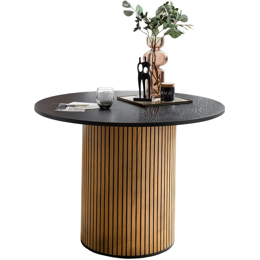 Tisch Nella natur/schwarz MDF B 100 T 100 cm