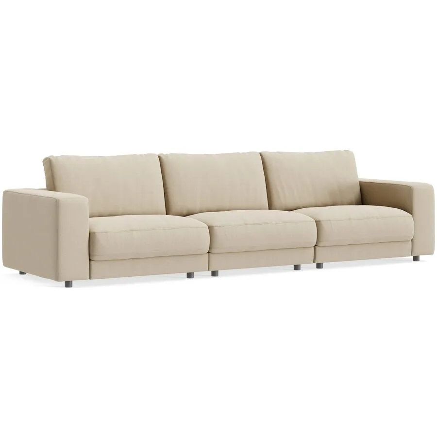 Sofa Ava Beige Stoff B 320 T 107 cm - Farbe: champagner - Material: Bezug: 59,7% Polyester 34,4% Polyacryl 5,9% Viskose - Möbel Konfigurator: