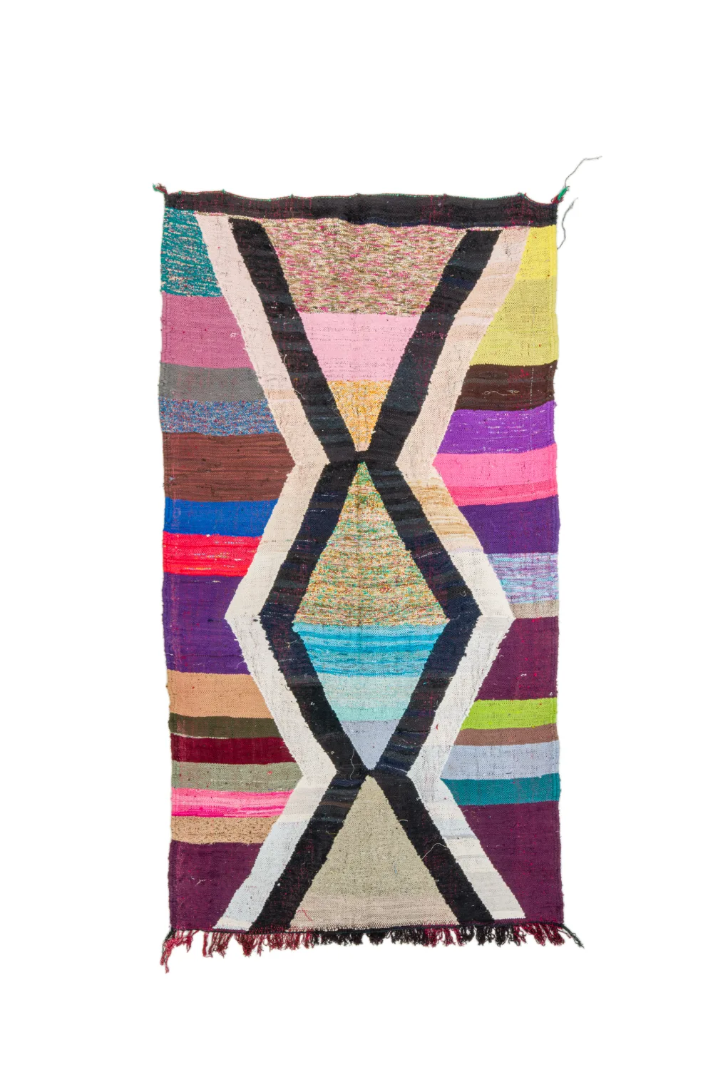 Marokkansk Boucherouite-teppe 135 x 255 cm (Størrelse: 135 x 255 cm)