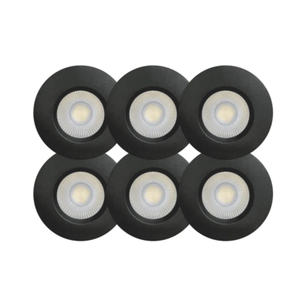Sabina Low profile Spot CCT 927/930/940 Matt svart 6-pack