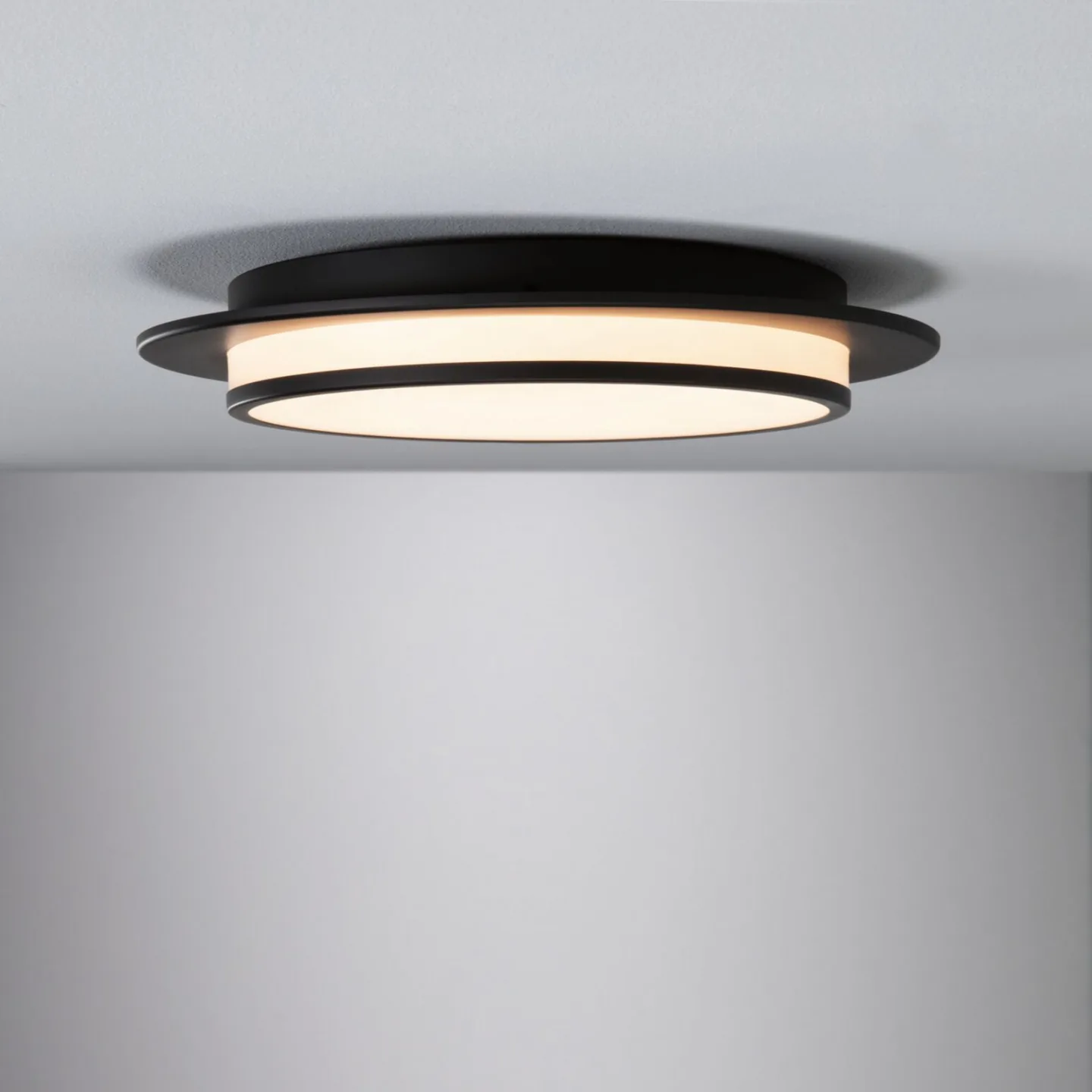 Egron LED Plafond 3-step Dim. Matt Svart - Paulmann - Vardagsrum - Modern - Metall - Rund