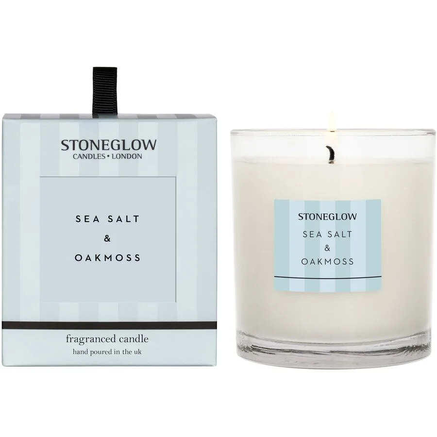 Stoneglow Duftkerze Modern Classic Weiss Wachs/Glas 9 cm - Material: Glas/Wachs