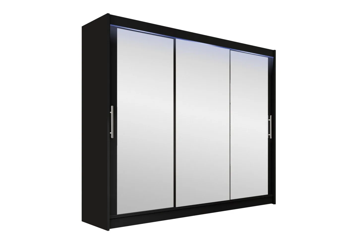 Sia Garderob med Spegel 250x215 cm - Svart