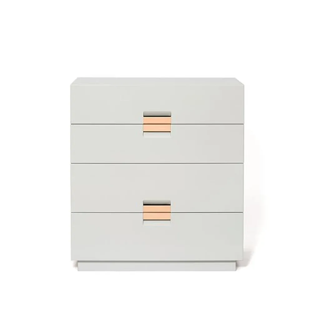 Asplund Frame Medium Kommode Light grey, naturbelassenes Leder