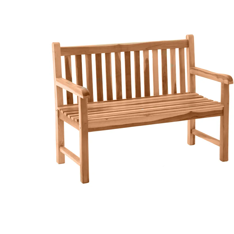 Gartenbank Veit braun Teak B 120 T 63 H 92 cm
