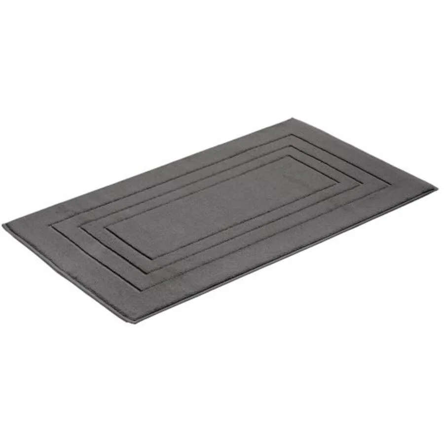Vossen Badteppich Feeling graphit Baumwolle 67 x 120 cm Rechteckig