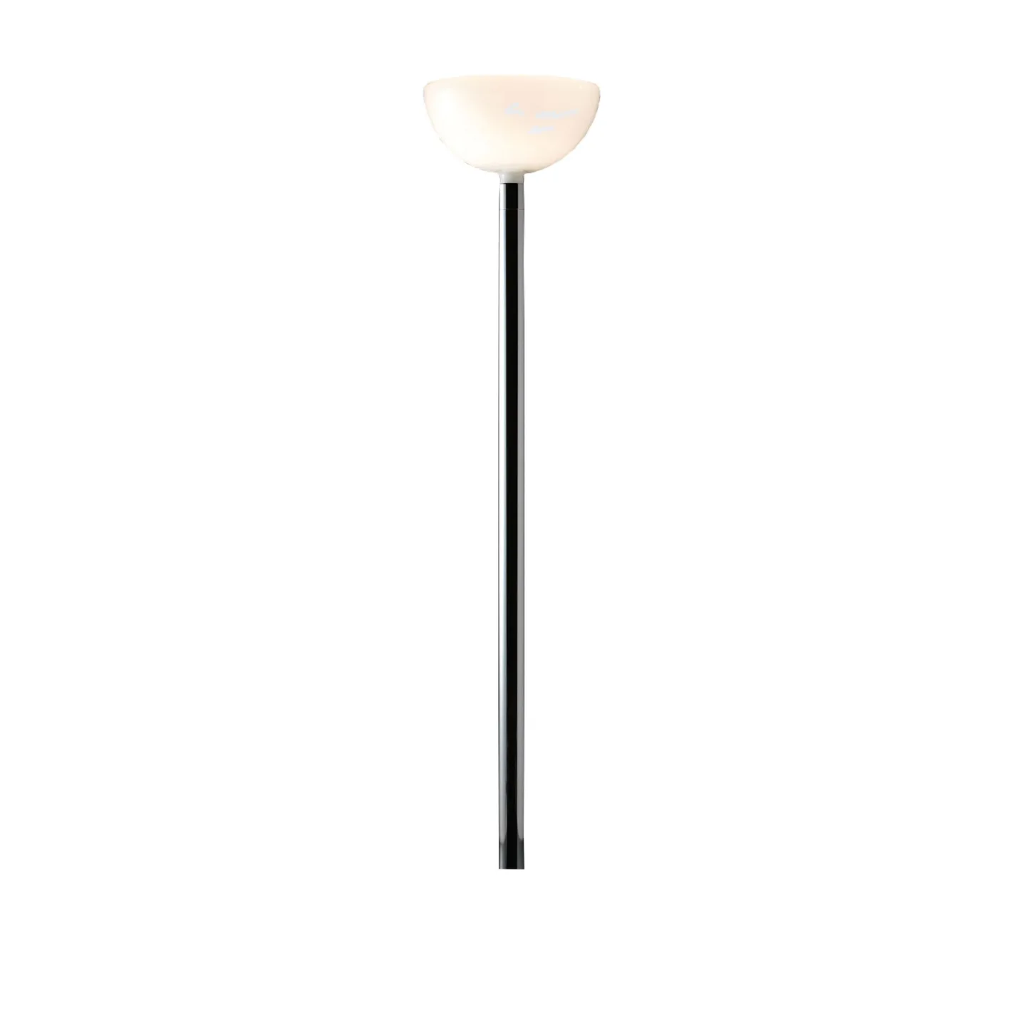 Nemo Lighting - Am2c Floor Chrome / White - Skärmlampor - Franca Helg,Franco Albini,Marco Albini,Antonio Piva - Vit