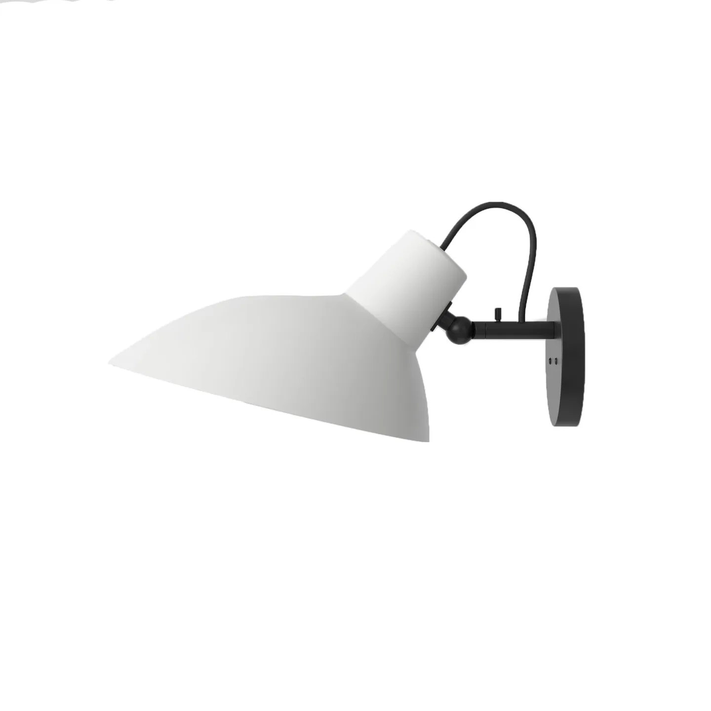 Astep - VV Cinquanta Wall, Black Mount, White Reflector - Sänglampor - Vittoriano Viganò - Vit - Metall