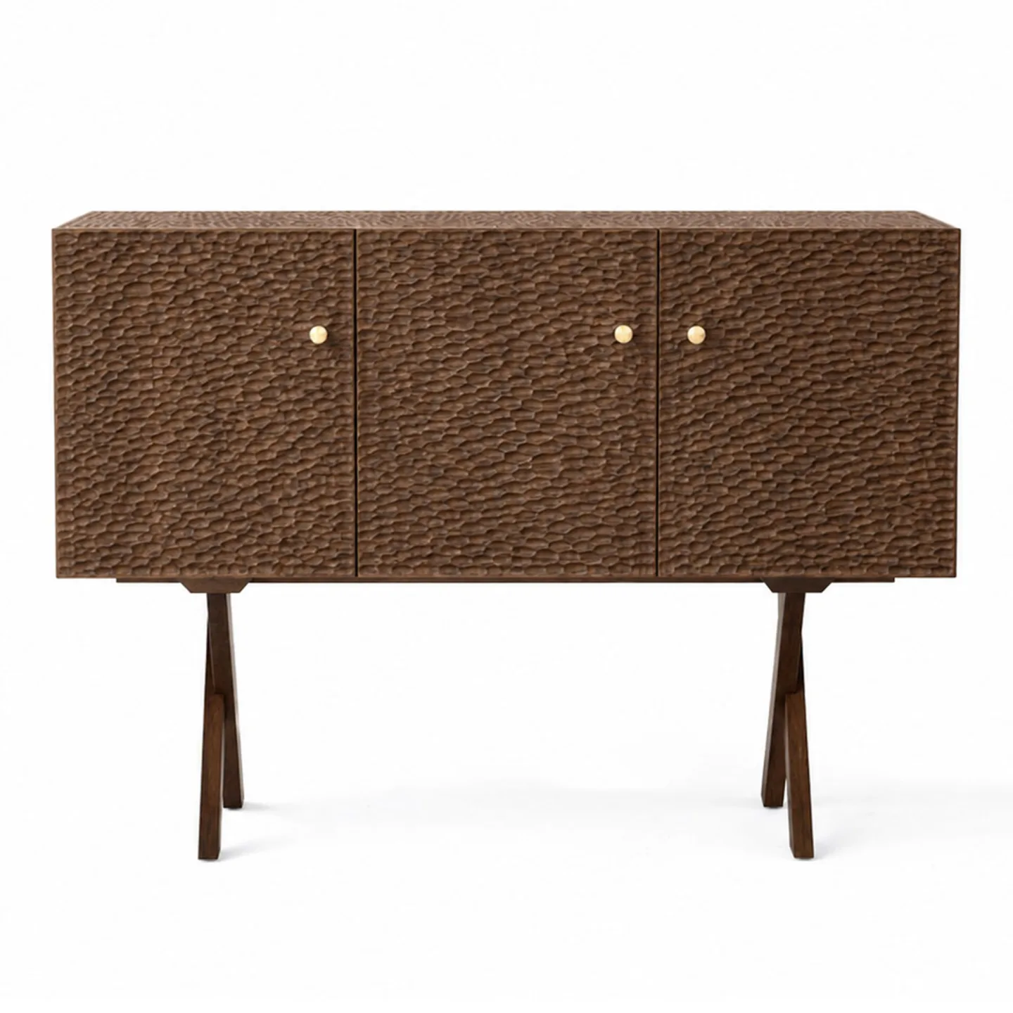 Zanat - Touch Sideboard, 3 doors/Massivt trä, Oljad valnöt 129 cm - Skänkar och sideboards - Studioilse - Träfärgad - Trä