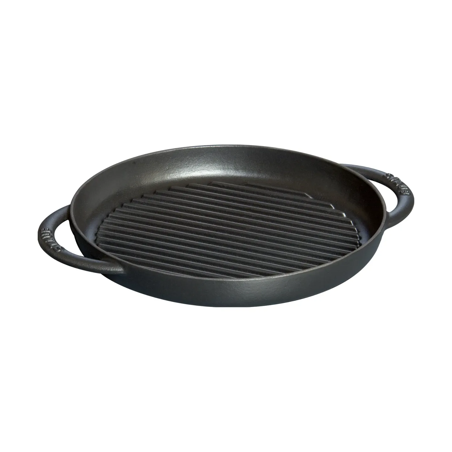 STAUB Staub Pure Grillpfanne Gusseisen rund schwarz Ø26 cm