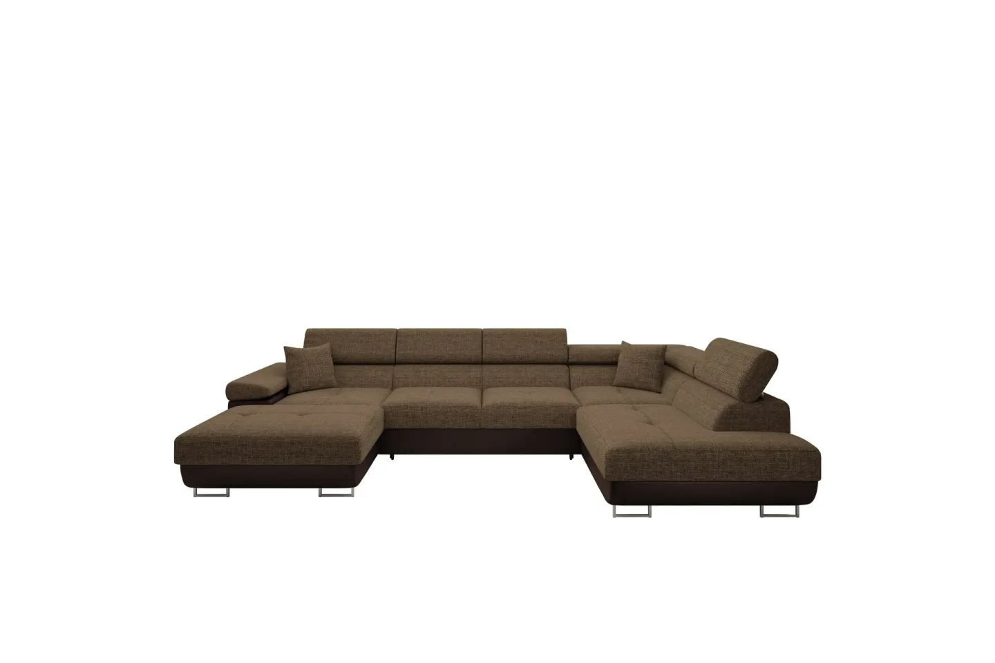 Gabina Soffa med Divan och Schäslong 4-sits - Brun