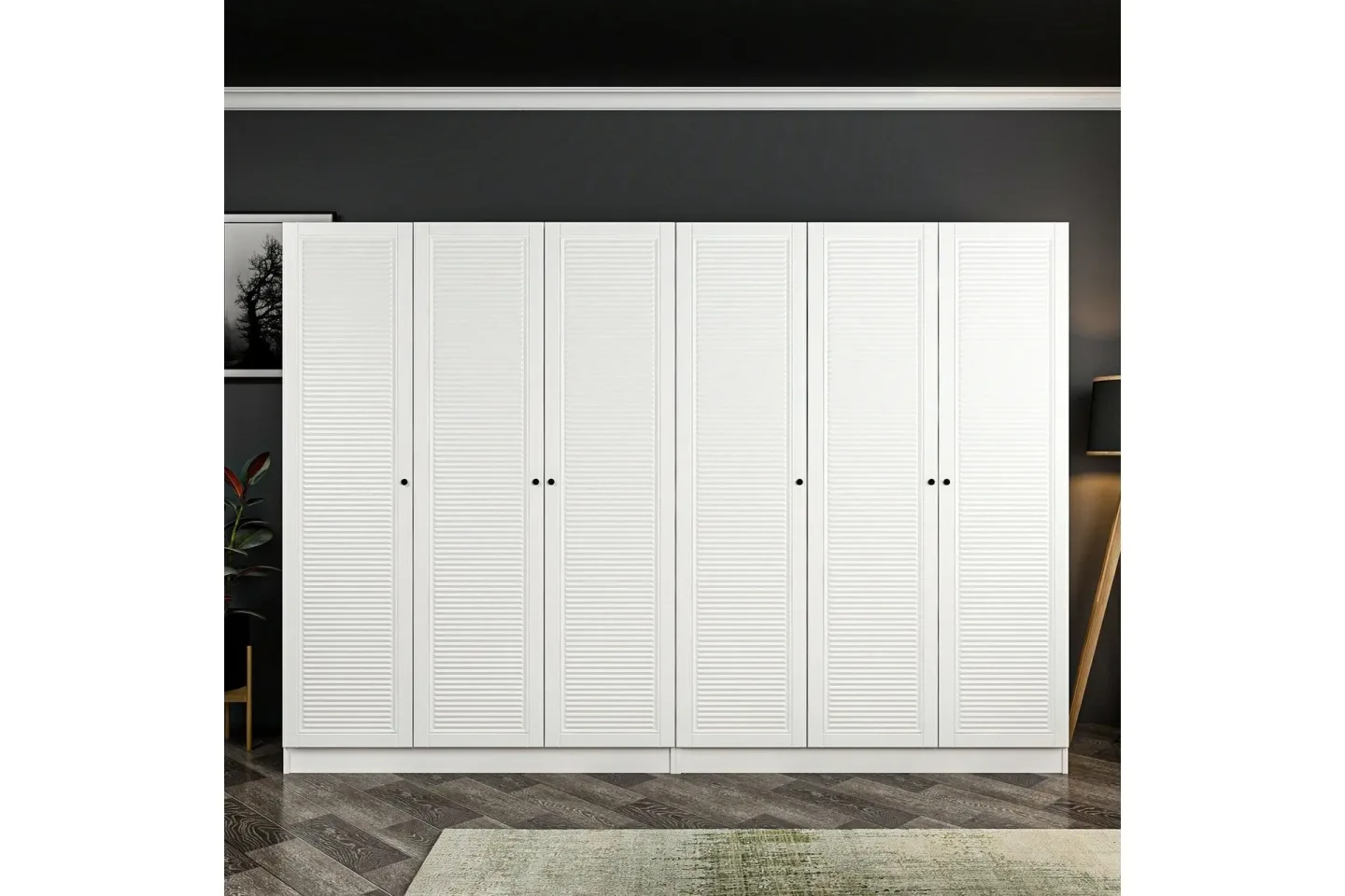 Fruitland Garderob 270 cm - Vit