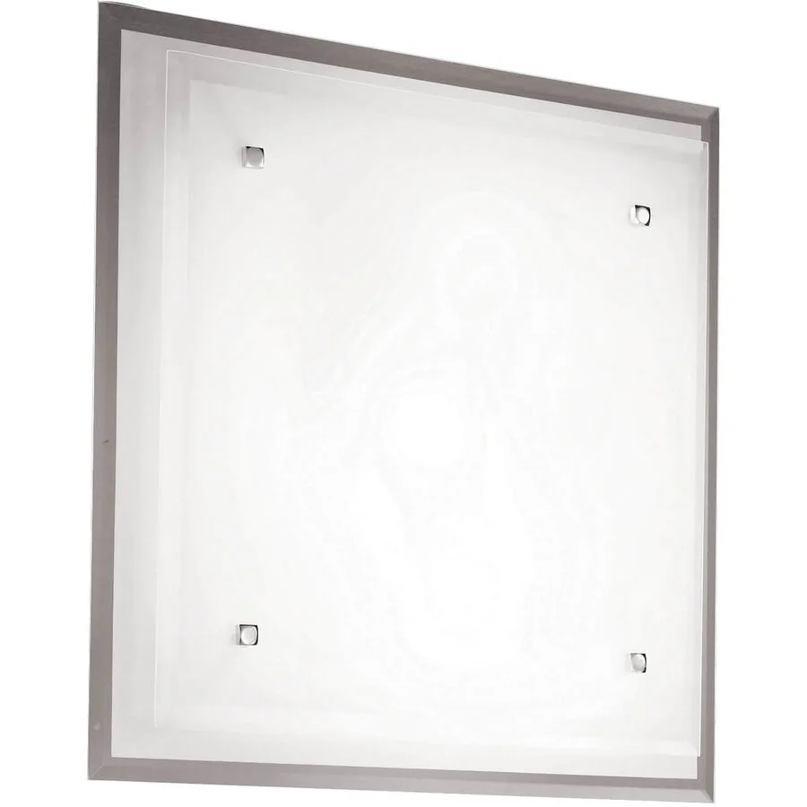Deckenlampe Marma Weiss/Grau Metall 30 cm 30 cm - Farbe: weiss/chrom