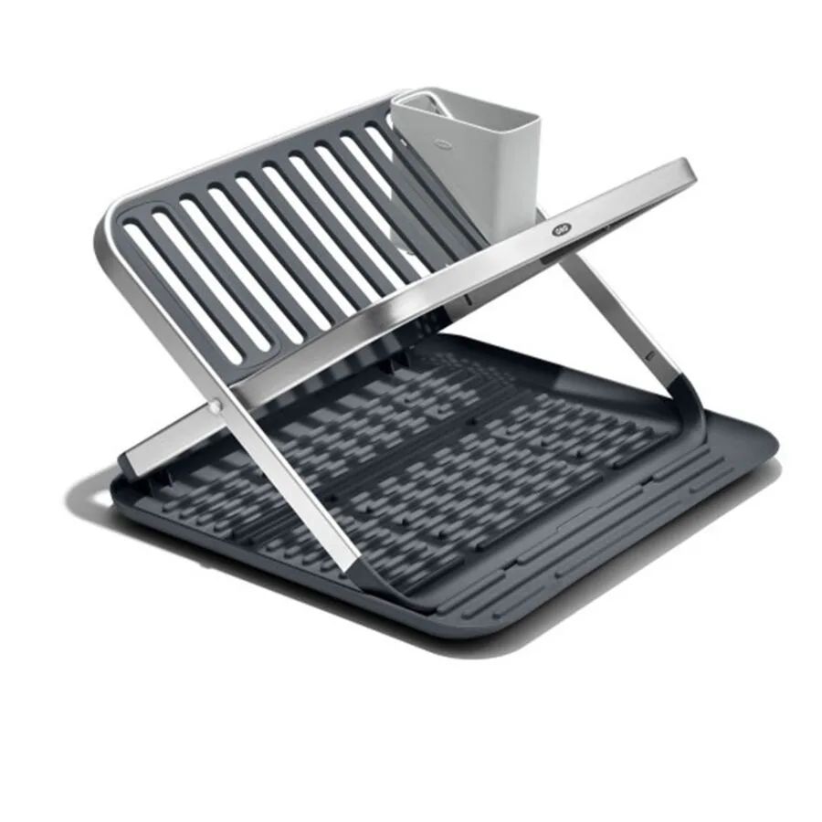 OXO Abtropfgitter Good Grips grau Aluminium/Kunststoff B 41.6 cm