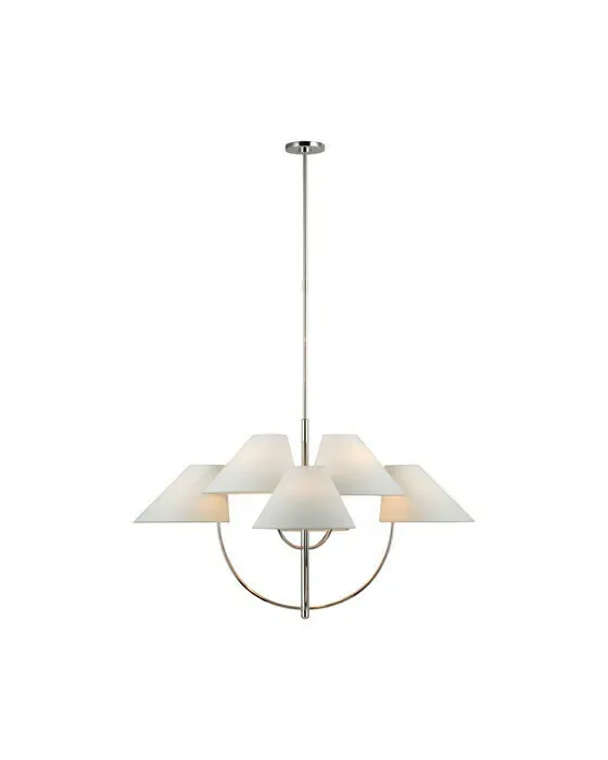 Kinsley Large Two-Tier Chandelier Nickel