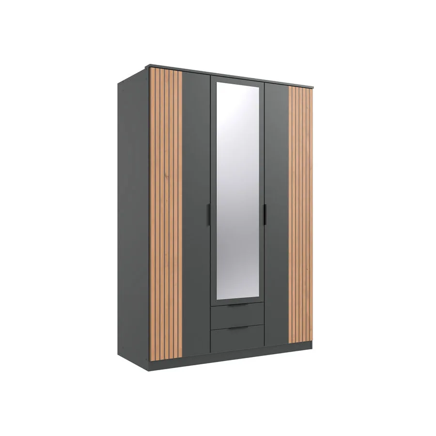 Kleiderschrank Arim Eiche/graphit Holzwerkstoff B 135 cm