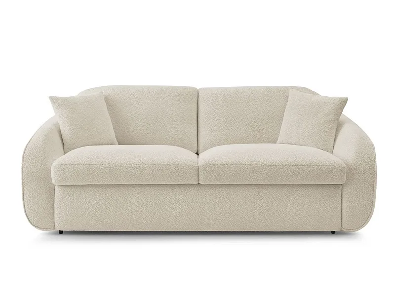 3er Sofa BOBOCHIC CEZANNE Boucle-Stoff beige
