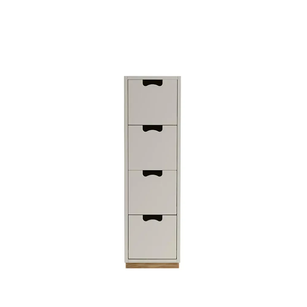 Asplund Snö J4 Kommode Light grey, Eichsockel