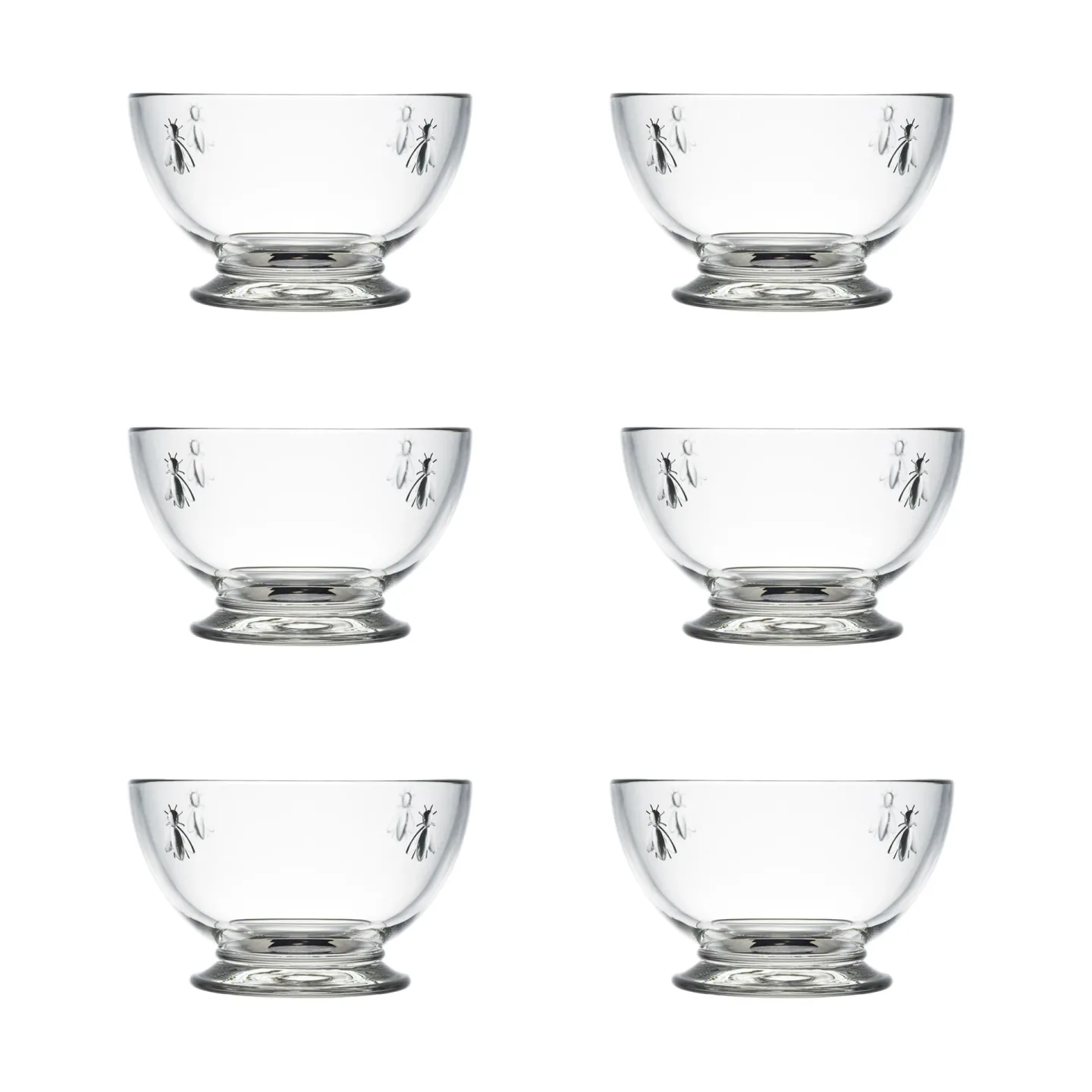 La Rochère Abeille Glasschale 60 cl 6er Pack Klar