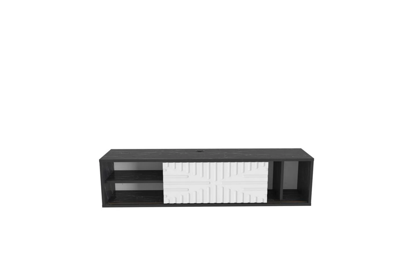 Saller Tv-bänk 140 cm - Svart/Vit