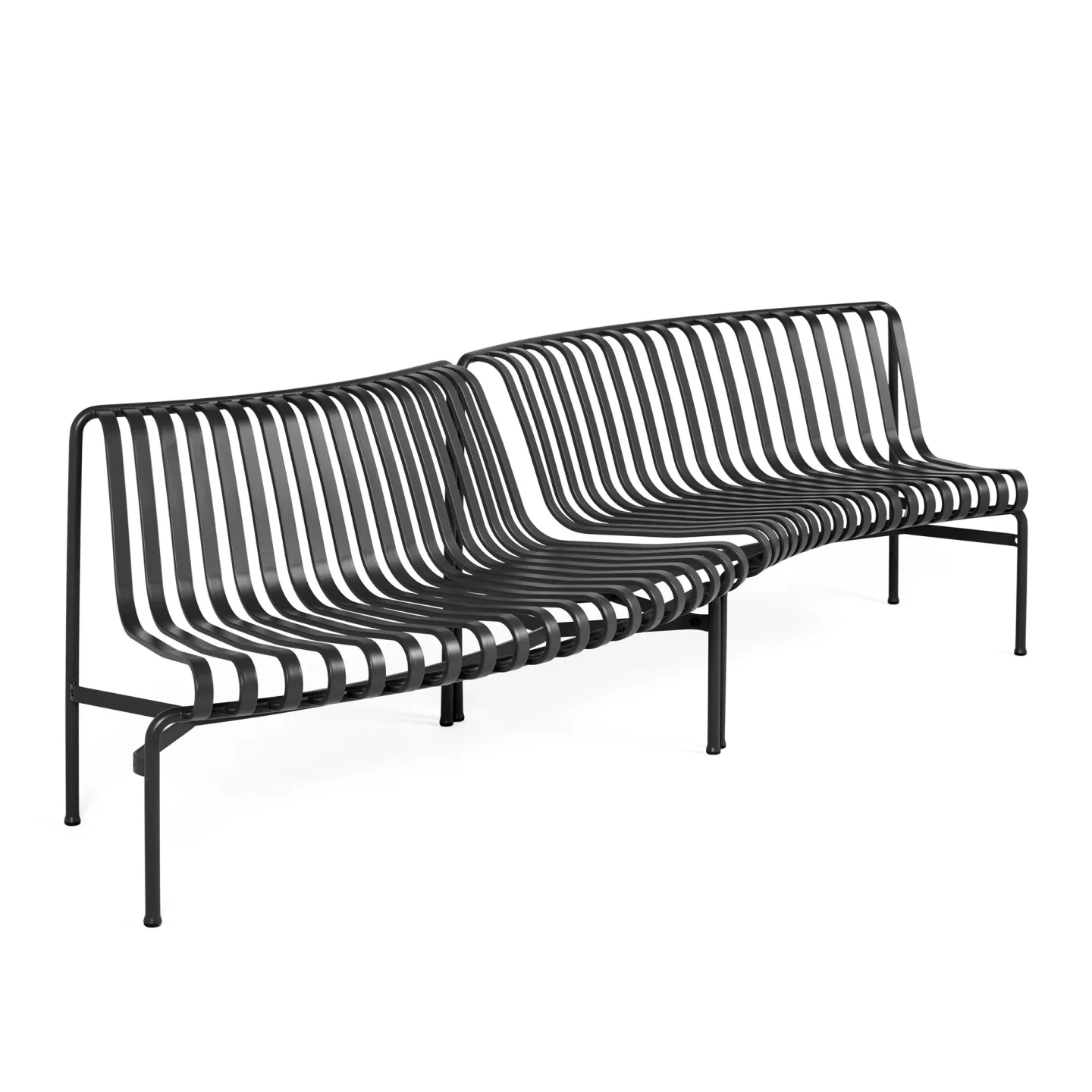 HAY - Palissade Park Dining Bench - Anthracite In/Out - Trädgårdsbänkar - Ronan & Erwan Bouroullec - Svart