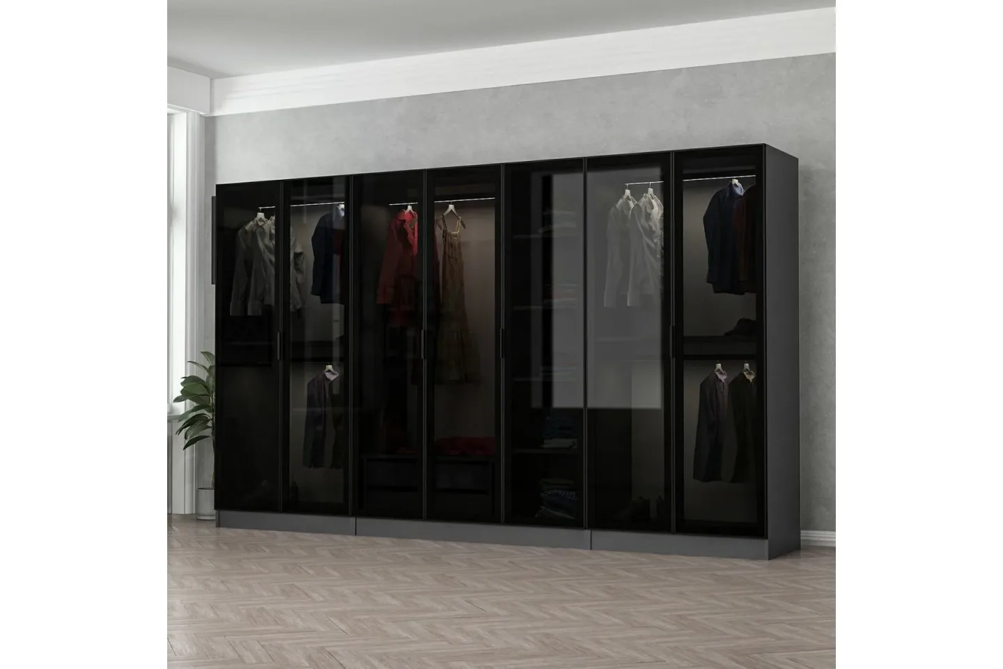 Fruitland Garderob 315 cm - Antracit