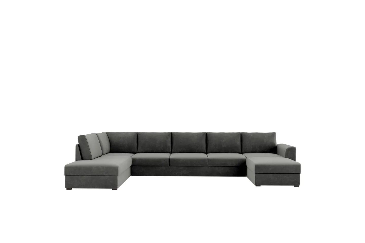 Taberk Soffa med Divan och Schäslong 5-sits - Grå