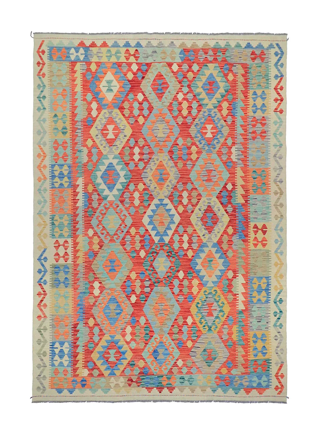 Orientalsk Teppe - Vegi Kelim Hand Woven - 202 x 294 cm (Størrelse: 202 x 294 cm)