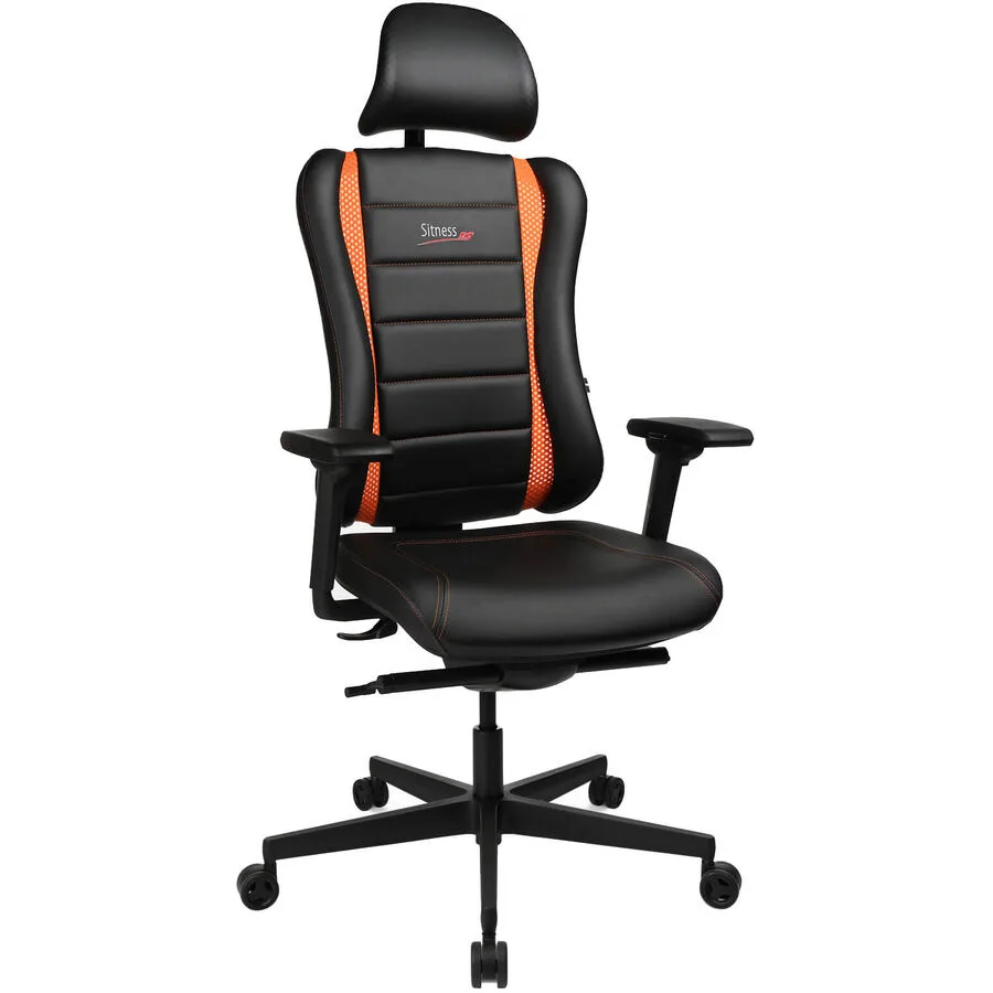 Bürostuhl Mio schwarz Textilleder H 126 cm