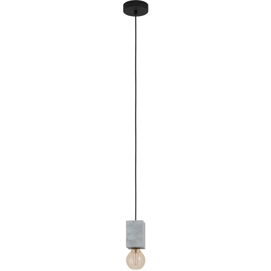 Eglo Pendellampe Prestwick 3 Grau/Schwarz Beton/Stahl 0 cm 0 cm - Farbe: Schwarz/Grau - Material: Stahl/Beton