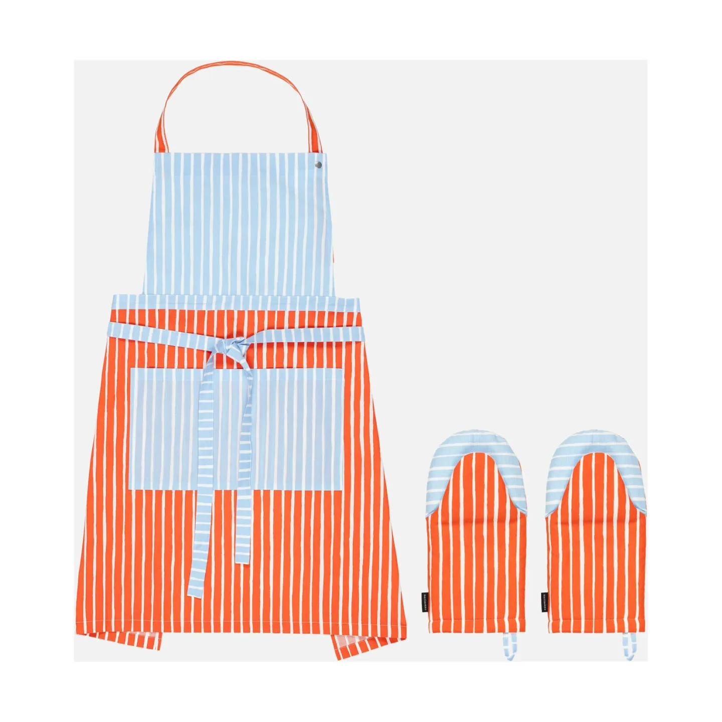 Marimekko Piccolo Textilset 3-teilig White-tomato red-light blue