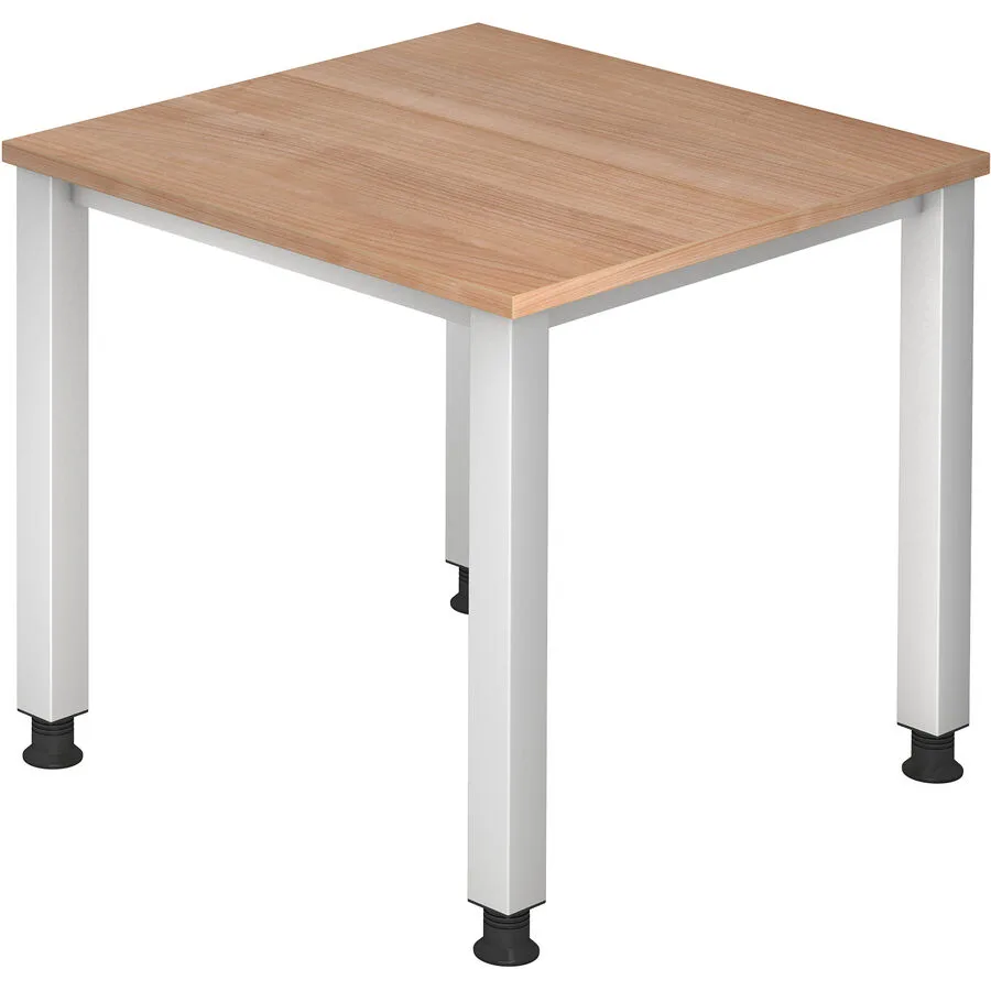 Schreibtisch Office nussbaum Holzwerkstoff Höhenverstellbar B 80 T 80 cm