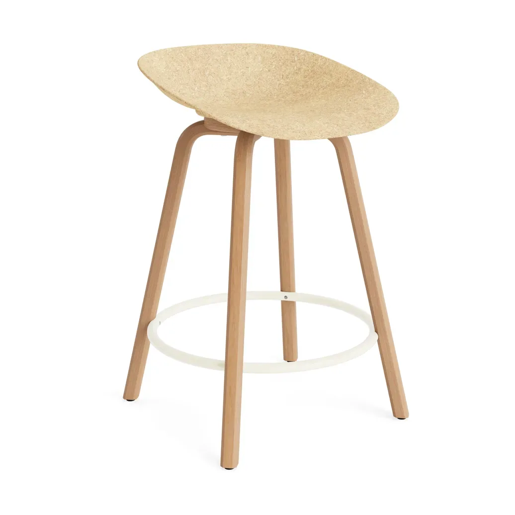 Normann Copenhagen Mat Barstool Barhocker 65 cm Hemp-beech-cream steel