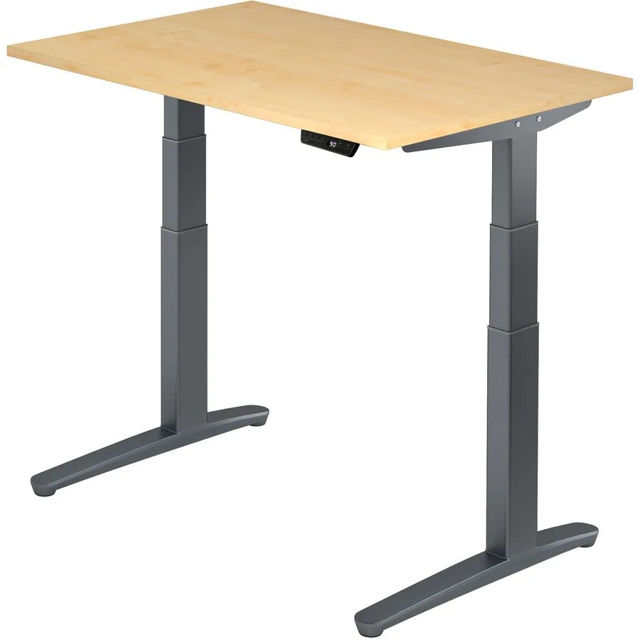 Schreibtisch Office Ahorn Dekor Holzwerkstoff Höhenverstellbar B 120 T 80 cm