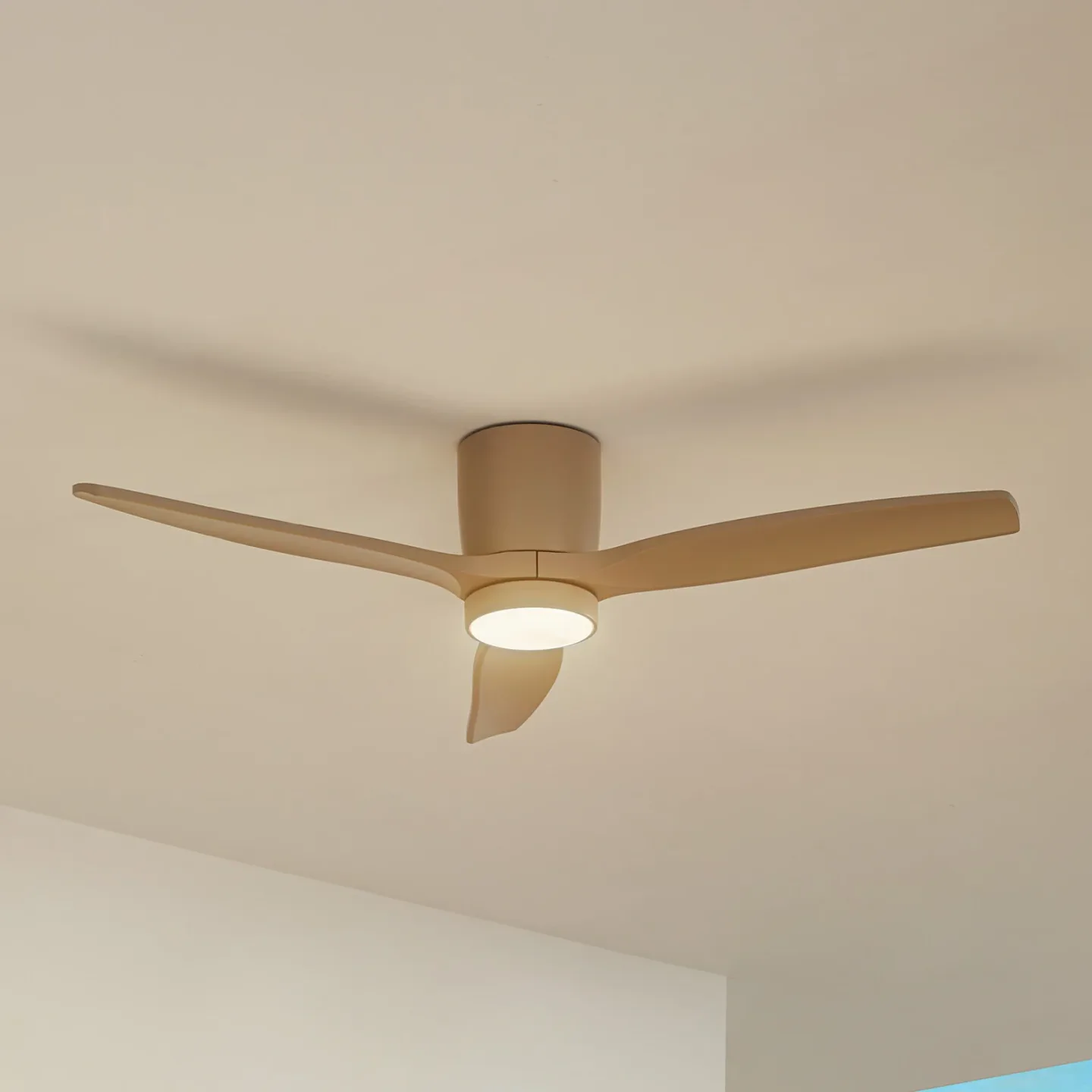 Sorin LED udendørs loftventilator beige - Lucande - Stue - Moderne - Metal - Med én lyskilde