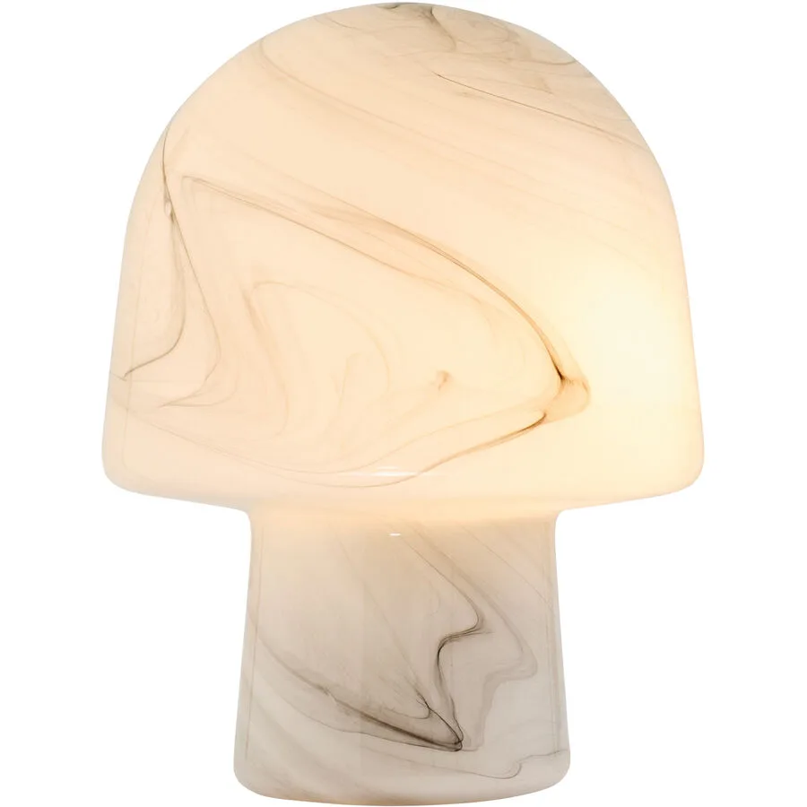 Tischlampe Forrest Glas/Metall hellgrau Ø 19.5cm E14