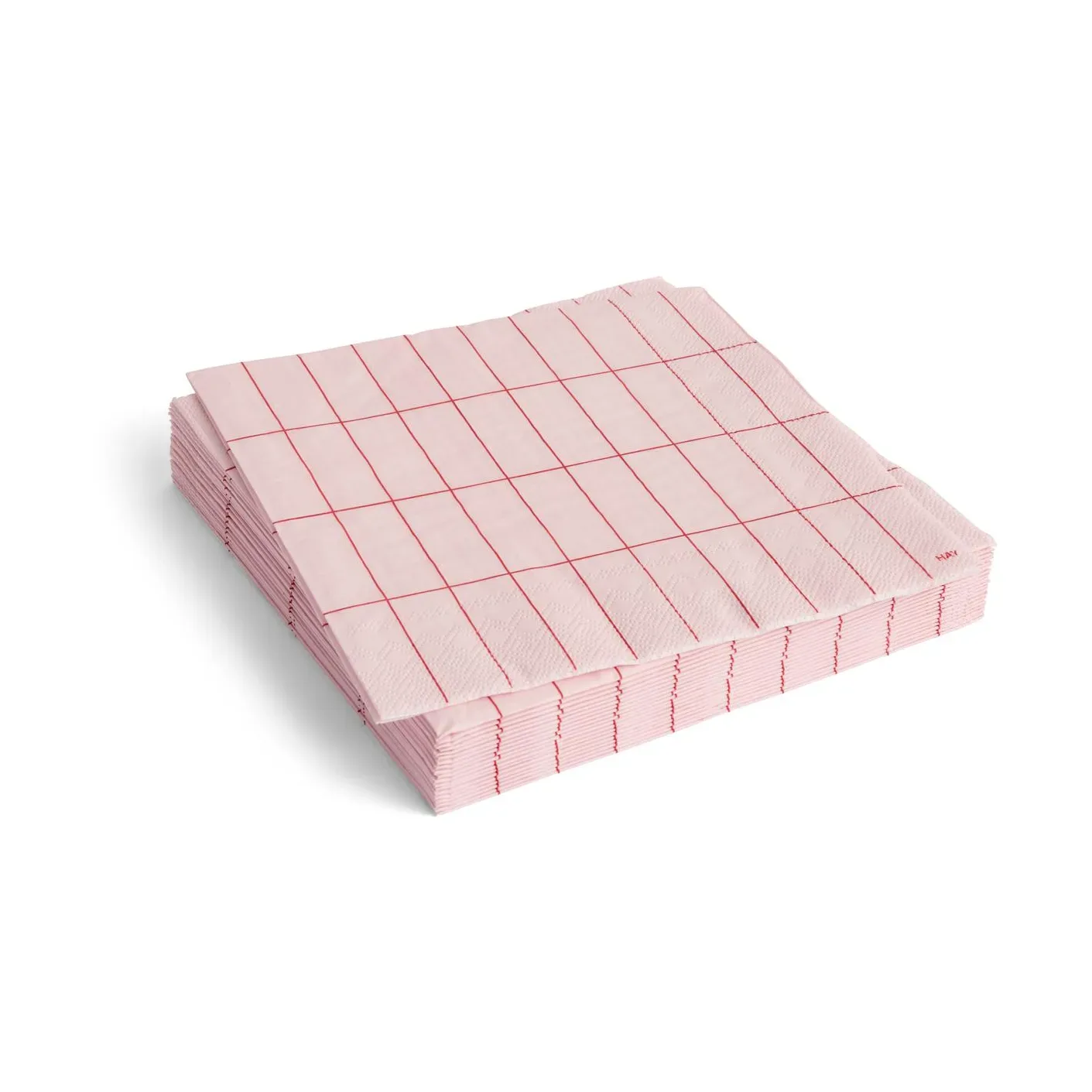 HAY Pattern Dinner Serviette 40x40 cm 20er-Pack Light pink-red grid