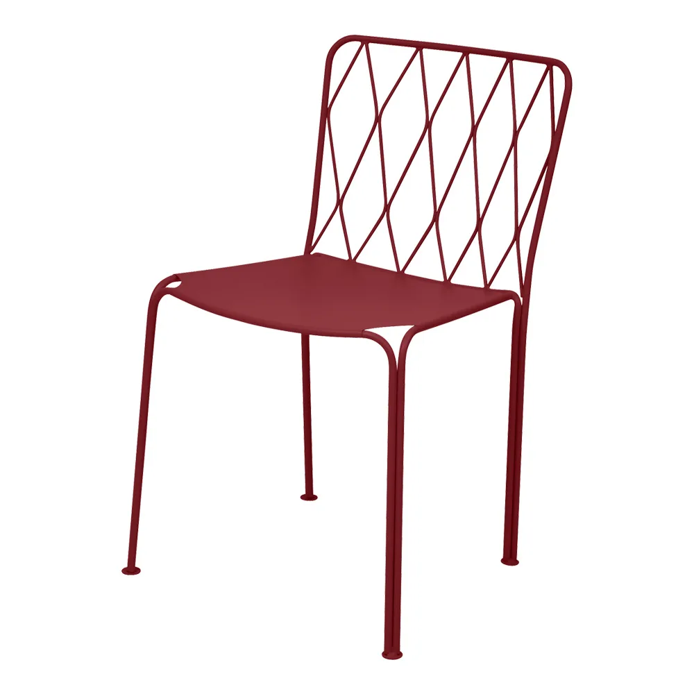 Fermob - Kintbury Chair Chili 43 - Matstolar utomhus - Terence Conran - Röd - Metall