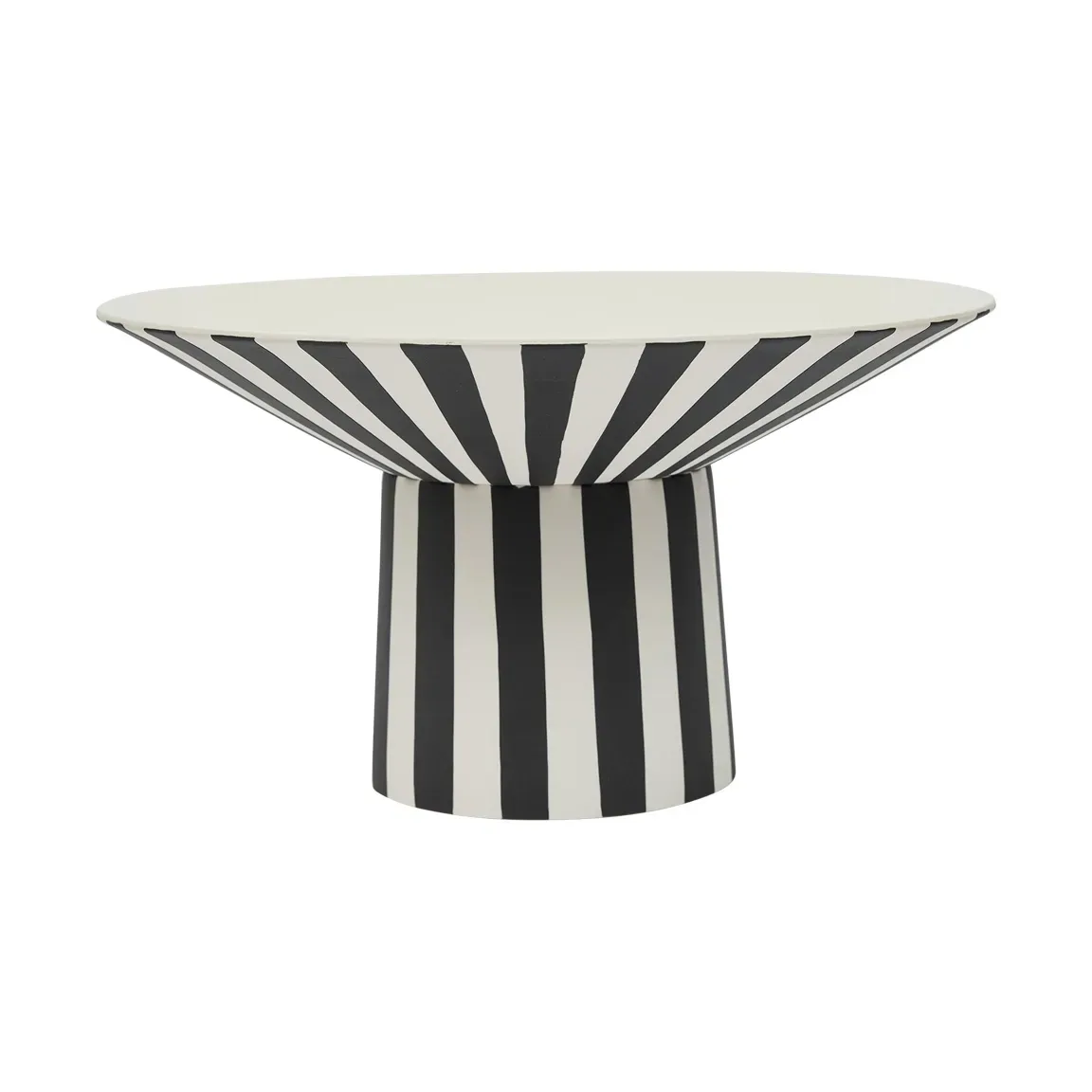 OYOY Toppu centerpiece hoch Ø30x17 cm White-black