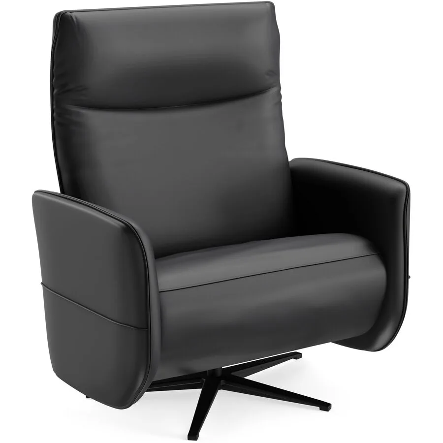 Relaxsessel Lidja Schwarz Leder 104 cm 170 cm - Möbel Konfigurator: Traummöbel individuell zusammenstellen