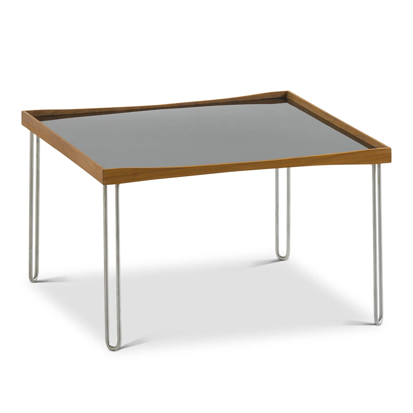 House of Finn Juhl - Tray Table, White/Light Blue Laminate - Sidobord - Finn Juhl - Silver,Träfärgad,Svart,Vit - Metall/Trä