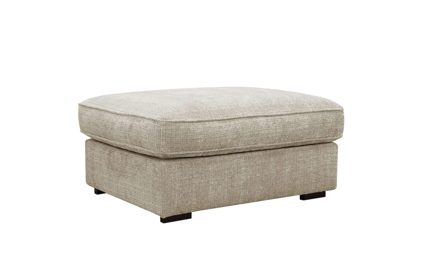 Rossita lyx Fotpall - Beige Chenille