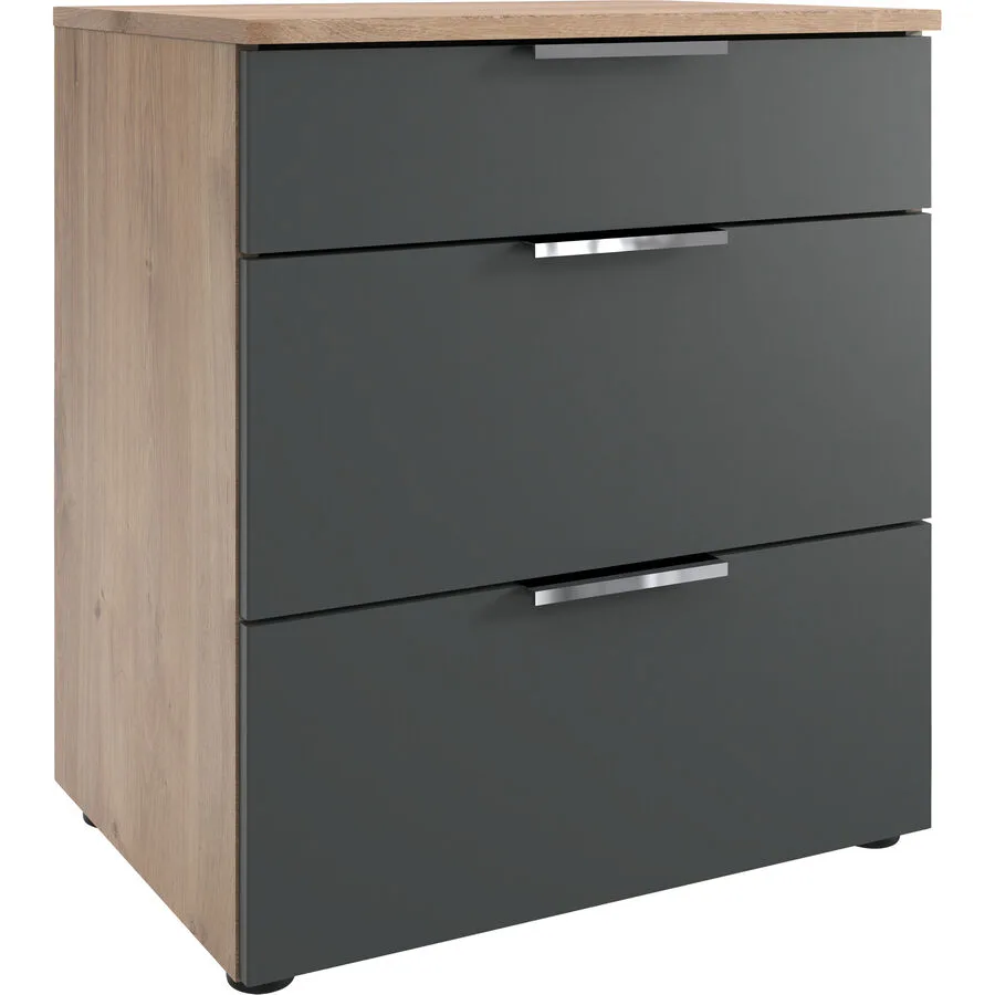 Kommode Sanko Plankeneiche/graphit Holzwerkstoff B 54 H 61 cm