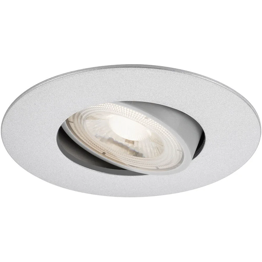 Einbaustrahler Marano Grau Kunststoff 9 cm 2.4 cm - LED - Lichtfarbe: Warmweiss - LED Energiesparlampen