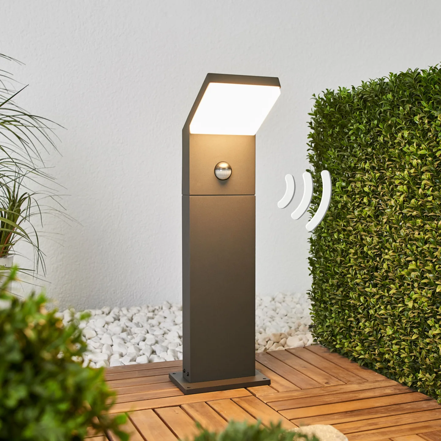 Yolena LED Havelampe m/sensor Mørk Grå - Arcchio - Terrasse - Moderne - Metal - Med én lyskilde