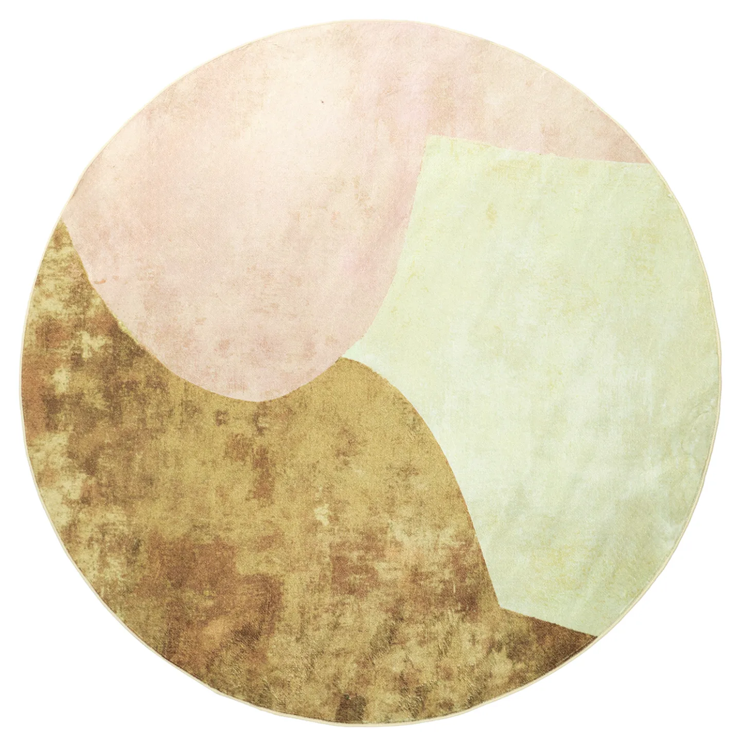 Rundt teppe - Lazio (beige/rosa) (Størrelse: Ø 120 cm)