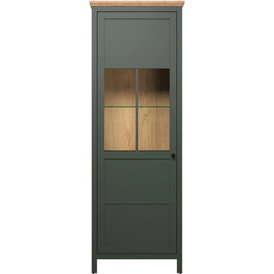 Vitrine Stanton tannengrün MDF B 69 H 198 cm
