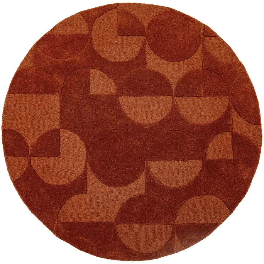 Teppich Gabby Terrakotta Symmetrie 100% Wolle 160 x 160 cm