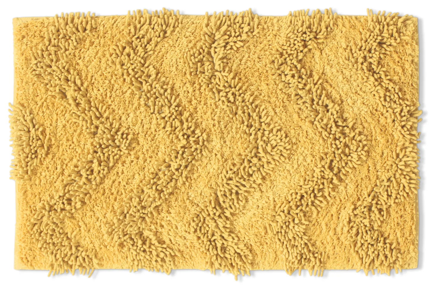 Baderomsmatte - Tressa (gul) (Størrelse: 70 x 120 cm)