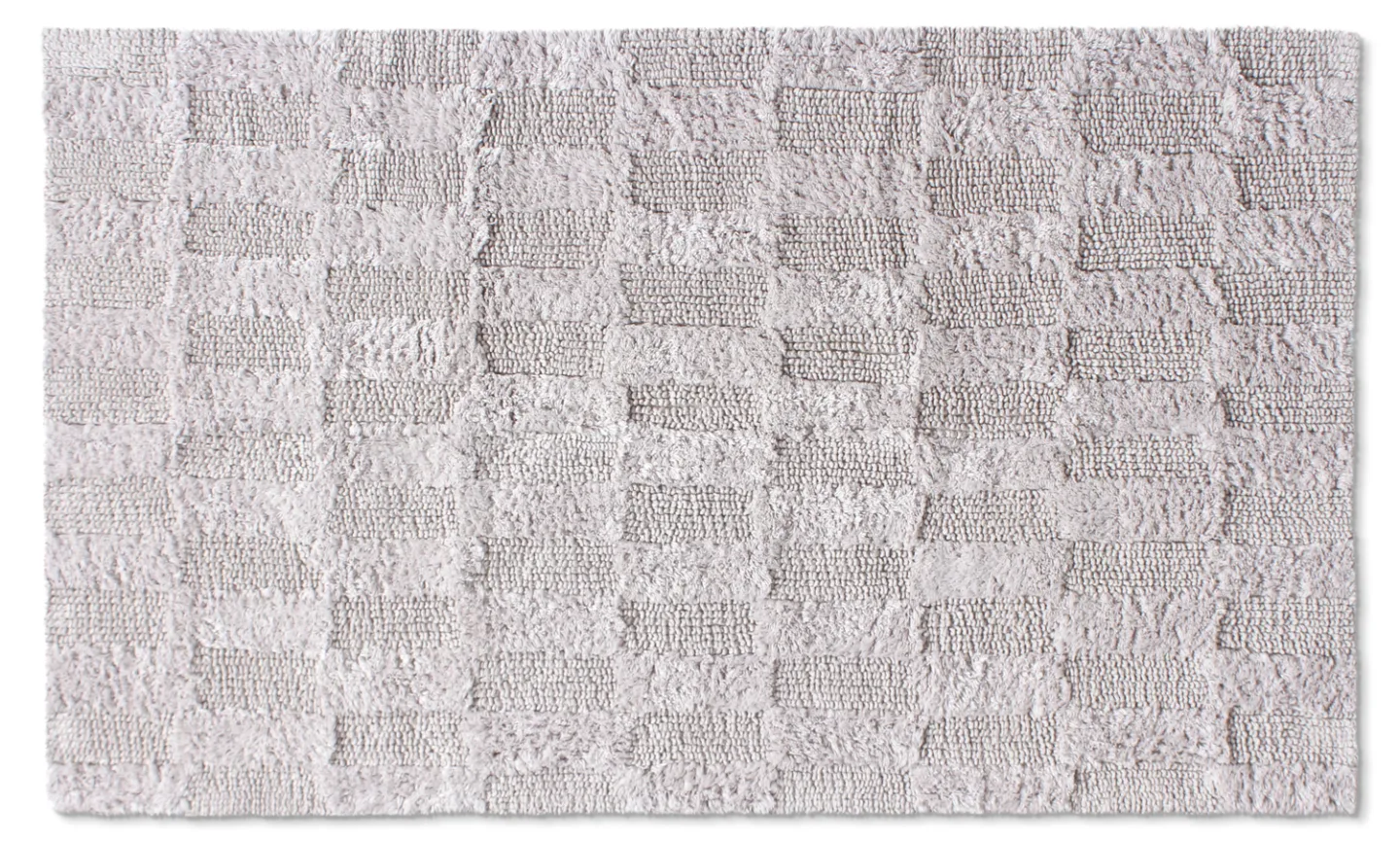 Baderomsmatte - Bevin (lysegrå) (Størrelse: 70 x 120 cm)